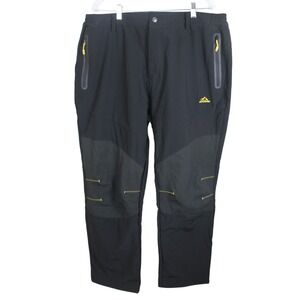 Magcomsen Mens 40 Fleece Lined Hiking Pants Black Softshell Outdoor Winter Tech
